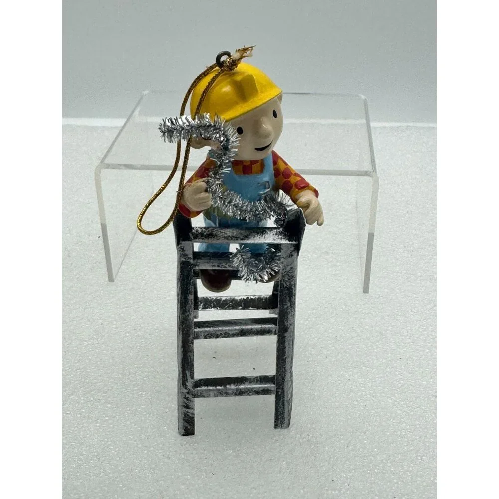 Vintage Bob the Builder on Ladder Christmas Ornament